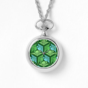 Japanse kranen, Jade Green en Light Blue Horloge