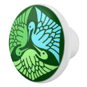 Japanse kranen, Jade Green en Light Blue Keramische Knop (Rechts)