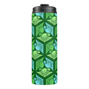 Japanse kranen, Jade Green en Light Blue Thermosbeker