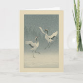 Japanse kranen - Kerst Kaart (Voorkant)