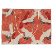 Japanse kranen Kimono Gift Bag Groot Cadeauzakje (Achterkant)