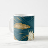 Japanse kranen koffiemok (Voorkant links)