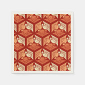 Japanse kranen, mandarijnen en lichte Sinaasappels Servetten (Voorkant)