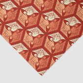 Japanse kranen, mandarijnen en lichte Sinaasappels Tissuepapier (Detail)