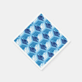 Japanse kranen, marine, wit en lichtblauw servetten (Hoek)