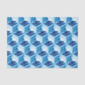 Japanse kranen, marine, wit en lichtblauw tissuepapier (Voorkant)