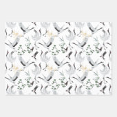 Japanse kranen met papierbladen inpakpapier vel (Voorkant)