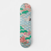 Japanse kranen op Waves  Pattern Persoonlijk Skateboard (Voorkant)