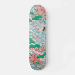 Japanse kranen op Waves  Pattern Persoonlijk Skateboard