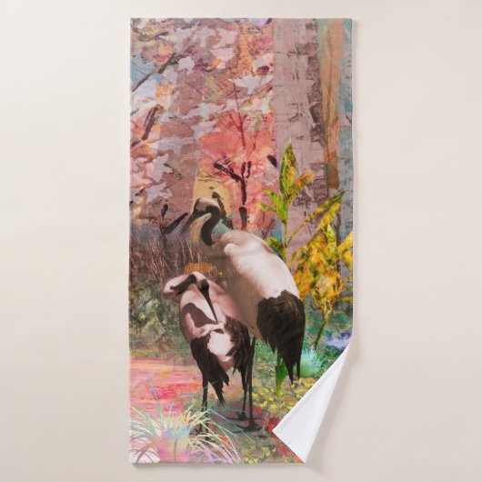 JAPANSE KRANEN “Rizende Zon” Badhanddoek (Badhanddoek)