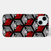 Japanse kranen, rood, grijs, grijs en zwart Case-Mate iPhone case (Achterkant (horizontaal))