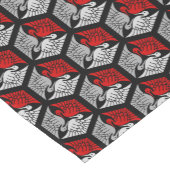 Japanse kranen, rood, grijs, grijs en zwart, kort korte tafelloper (Hoek)