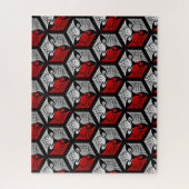 Japanse kranen, rood, grijs, grijs en zwart legpuzzel (Verticaal)