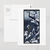 Japanse kranen schilderen c. 1832-33 briefkaart (Voorkant / Achterkant)