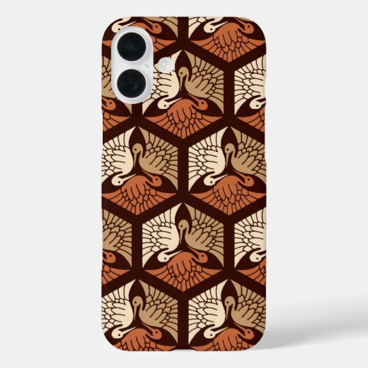 Japanse kranen, tan, roest en chocolade bruin Case-Mate iPhone case (Achterkant)