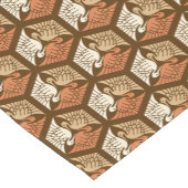 Japanse kranen, tan, roest en chocolade bruin korte tafelloper (Hoek)