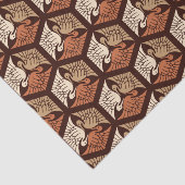 Japanse kranen, tan, roest en chocolade bruin tissuepapier (Detail)