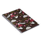 Japanse kranen: traditioneel naadloos patroon notitieboek (Rechterzijde)