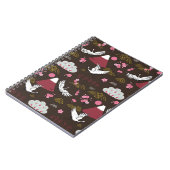 Japanse kranen: traditioneel naadloos patroon notitieboek (Linkerzijde)