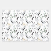 Japanse kranen Waterverf Planten Inpakpapier Vel (Voorkant)