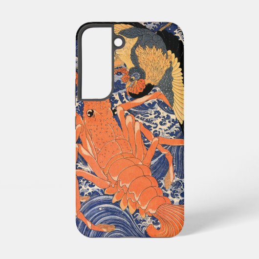  Japanse kreeft en vogel Ukiyo-e Samsung Galaxy Hoesje (Achterkant)