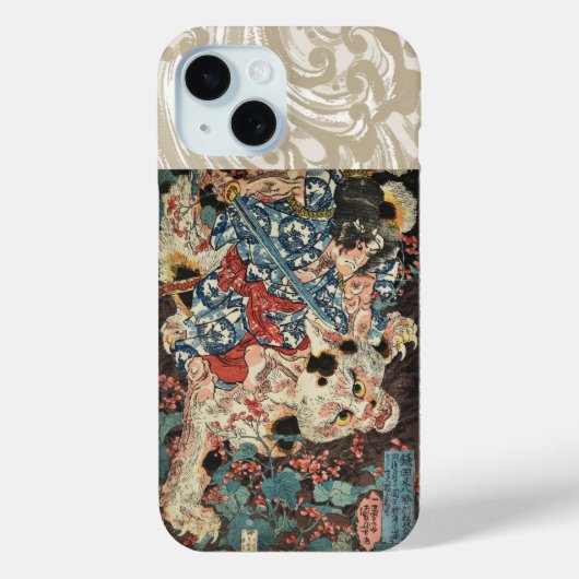 JAPANSE KRIJGER DIE EEN MONSTERACHTIGE KAT Ukiyoe  Case-Mate iPhone Case (Achterkant)