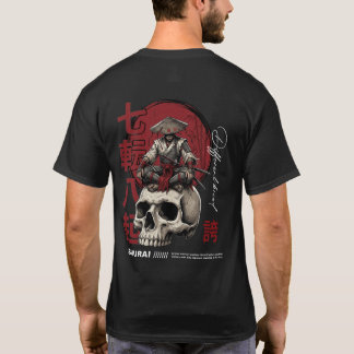 Japanse Krijger Meditatie Gotisch Ontwerp T-shirt