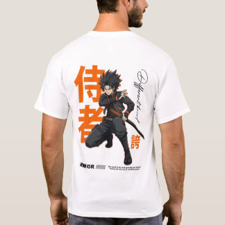 Japanse krijger streetwear actie ontwerp  Main Ta T-shirt