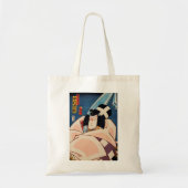 JAPANSE KRIJGER WOODBLOCK TOTE BAG (Voorkant)