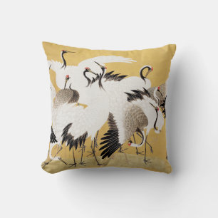 Japanse Kudde Kraanvogels Vintage Vogel Rijk Klass Kussen