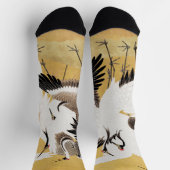 Japanse Kudde Kraanvogels Vintage Vogel Rijke Klas Sokken (Top)