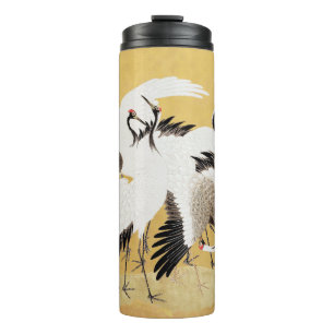 Japanse Kudde Kraanvogels Vintage Vogel Rijke Klas Thermosbeker