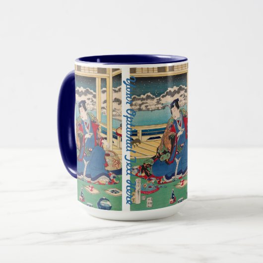 Japanse Kunst Aangepaste mokken (Voorkant links)