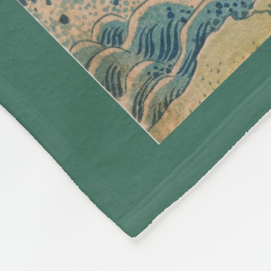 Japanse Kunst aangepaste monogram fleece deken (Hoek)