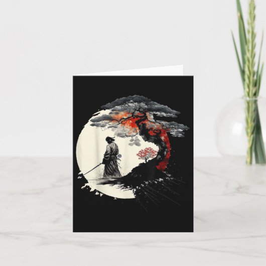 Japanse Kunst Aikido Boom van het Leven Vrede Kuns Kaart (Voorkant)