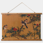  Japanse kunst: Bamboe, vogels en Camellias Hangend Wandkleed (Voorkant)