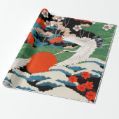 Japanse kunst Cadeaupapier (Uitgerold)