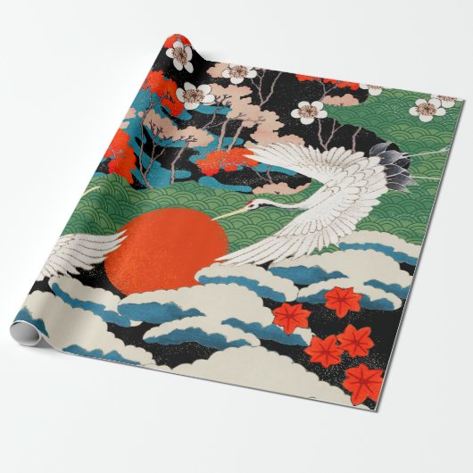 Japanse kunst Cadeaupapier (Uitgerold)