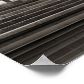 JAPANSE KUNST DORPSLANDSCHAP ZWART WIT POSTER (Hoek)