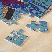 Japanse kunst - een Samurai klaar om aan te vallen Legpuzzel (Zijkant)