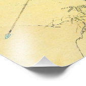 Japanse kunst - een Samurai met een langbuig buisj Foto Afdruk (Hoek)