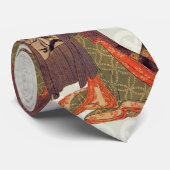 Japanse kunst Geisha Design Necktie Stropdas (Opgerold)