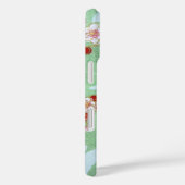 Japanse kunst: groene Sakuras en konijnen Case-Mate iPhone Case (Achterkant / Rechts)