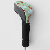 Japanse kunst: groene Sakuras en konijnen Golfheadcover (Schuin)