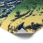  Japanse kunst Kajikazawa Fisherman Poster (Hoek)