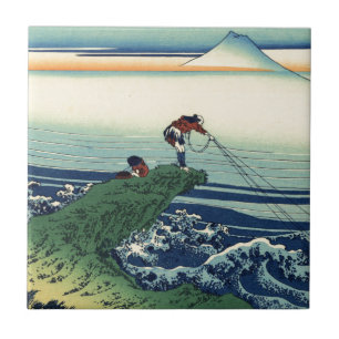 Japanse kunst Kajikazawa Fisherman Tegeltje