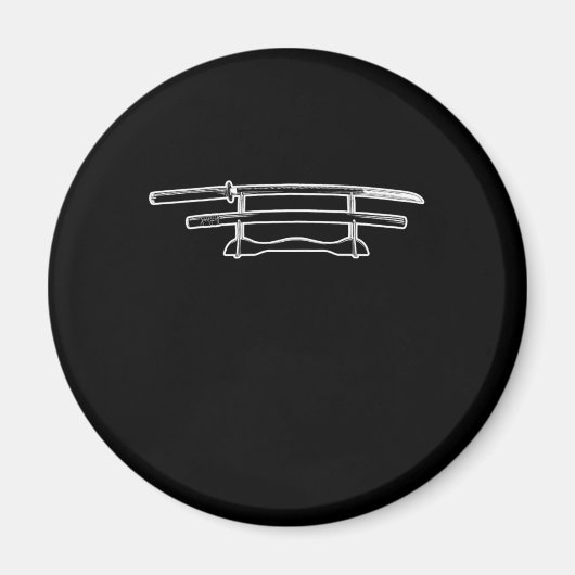 Japanse kunst Katana Sword Japan Warrior Samurai G Magneet (Voorkant)