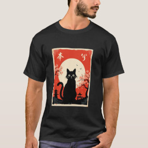 Japanse Kunst Katten Kawaii Kat Tee Japan Stijl Ch T-shirt