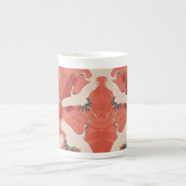 Japanse kunst Kimono kranen stijl 3 Porselein Kop