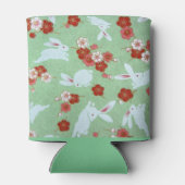 Japanse kunst: Koelbox van groene Sakuras en konij Blikjeskoeler (Achterkant)